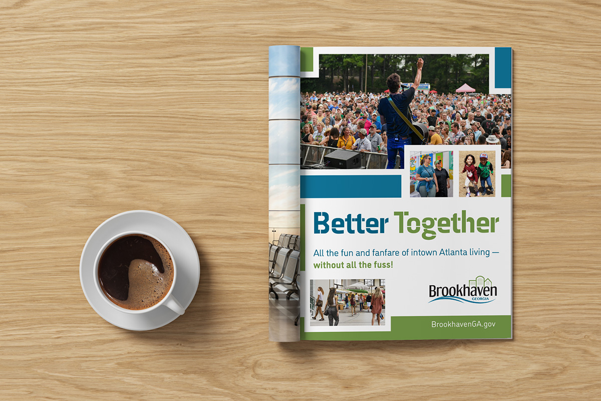 City of Brookhaven Better Together campaign show on a magazine.